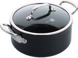 Кастрюля з кришкою GreenPan Barcelona Pro CC005334-001 24 см 4.9 л чорна CC005334-001 фото