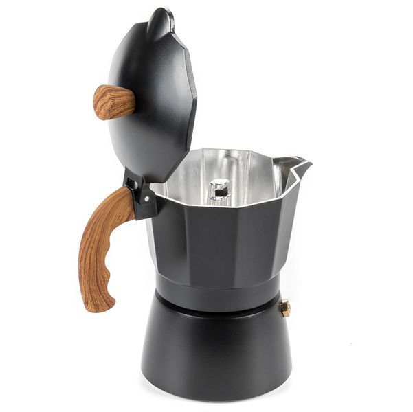 Гейзерна кавоварка Holmer Natural CF-0150-BW 3 чашки 150 мл CF-0450-BW фото