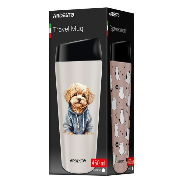 Термочашка Ardesto Coffee Time Otter AR2645OT 450 мл серая 5156309 фото