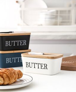 Маслянка керамічна Butter 7793 600 мл біла 7793 фото